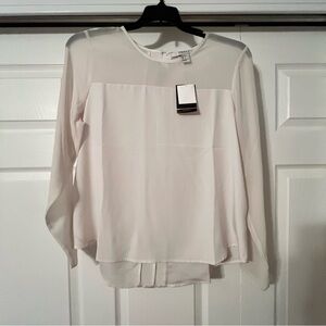 Forever 21 Sheer White Blouse